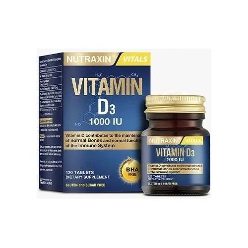 Nutraxin D3 Vitamin 1000 IU 120 Tablet ürün görseli 1