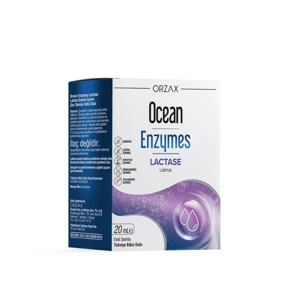 Orzax Ocean Enzymes Lactase Damla 20 ml ürün görseli 1