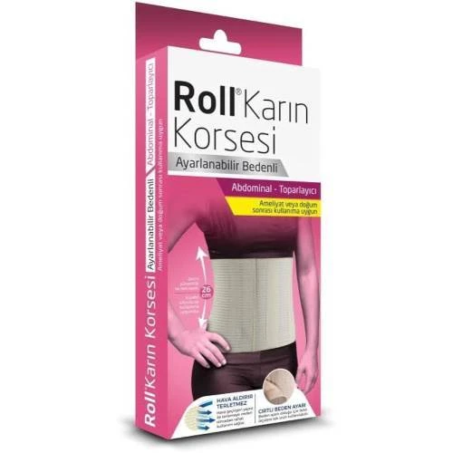 Roll Karın Korsesi Ayarlanabilir Bedenli Toparlayıcı 26 cm ürün görseli 1