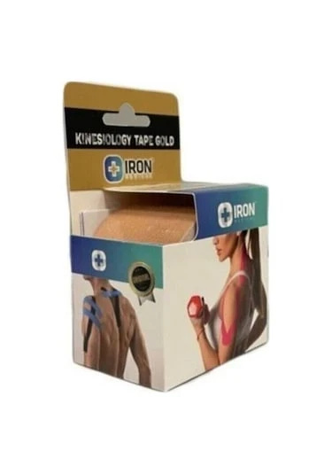 IRON KINESIO TAPE AĞRI BANDI platinum 5CM X 5 MTR Ten rengi ürün görseli 1