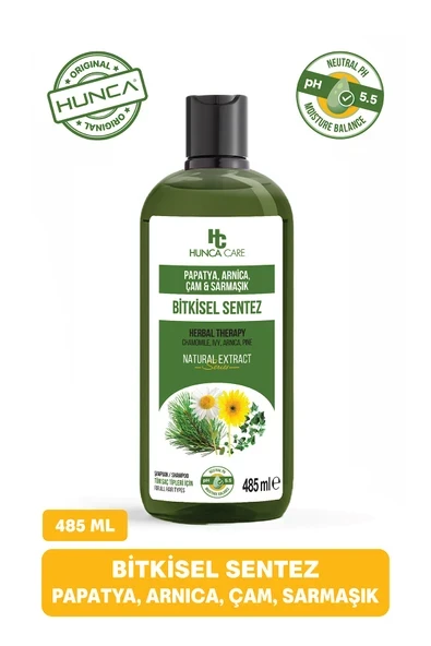 Hunca Care Papatya Arnica Çam ve Sarmaşık İçerikli Bitkisel Şampuan 485 ml ürün görseli 1