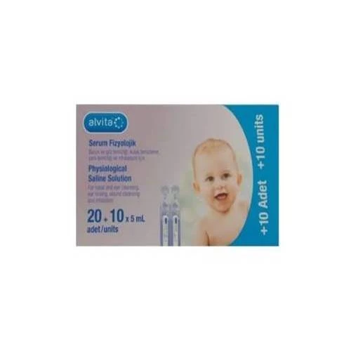 Alvita Serum Fizyolojik 30 Flakon 5 ml ürün görseli 1