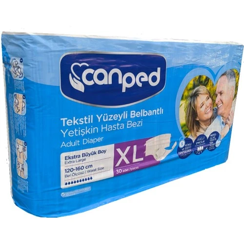 Canped Belbantlı Tekstil Yüzeyli Hasta Bezi Extra Large 30lu ürün görseli 1