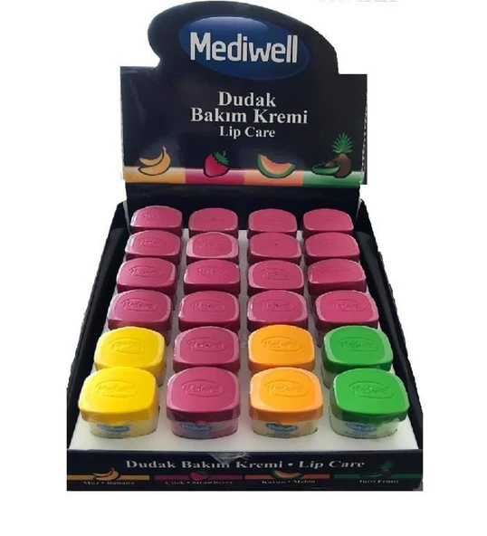 Mediwell Dudak Bakım Kremi Stant 24'lü ürün görseli 1