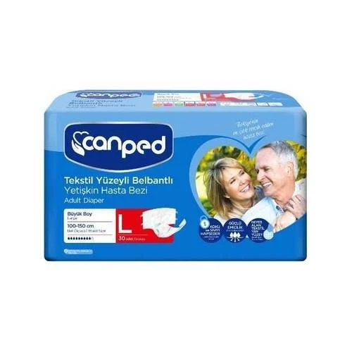 Canped Belbantlı Tekstil Y&uumlzeyli Hasta Bezi Large 30lu ürün görseli 1