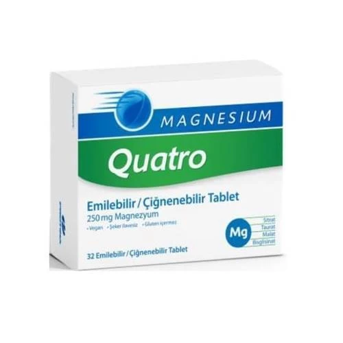 Magnesium Quatro 32 Çiğneme Tablet ürün görseli 1