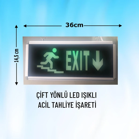 IŞIKLI ACİL TAHLİYE  YANGIN ÇIKIŞI LEVHASI ürün görseli 1