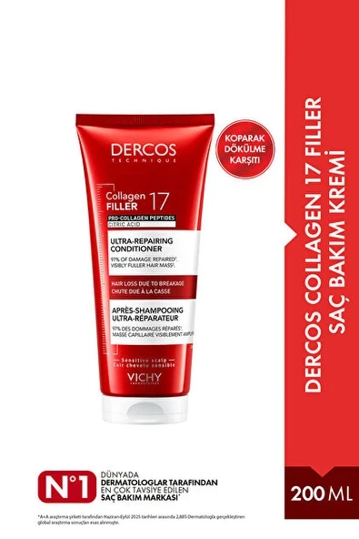 Vichy Dercos Collagen 17 Filler Saç Bakım Kremi 200 ml ürün görseli 1