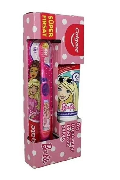 Colgate Çocuk Diş Macunu 75 ml + Diş Fırçası Barbie ürün görseli 1