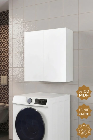 Teta Home 2 Kapaklı Çok Amaçlı Dolap  Beyaz ürün görseli 1