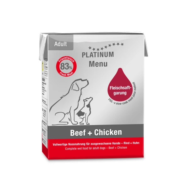 Platinum Sığır Etli ve Tavuklu Köpek Yaş Maması 375 Gr ürün görseli 1