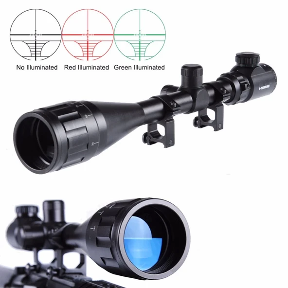 4-16x50 Aoeg Zoomlu  Dürbünü Çift Işıklı Kırmızı,yeşil Kaynaklı Avcılık Dürbün ürün görseli 1