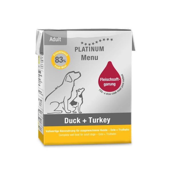 Platinum Ördekli ve Hindili Köpek Yaş Maması 375 Gr ürün görseli 1