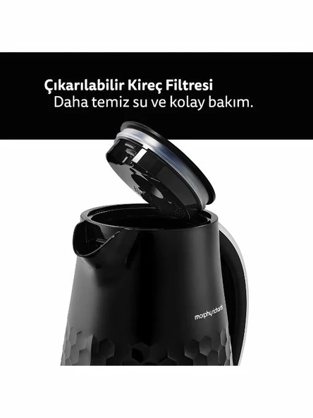 Morphy Richards Hive 1,5 Lt. Siyah Kettle - Resim 3