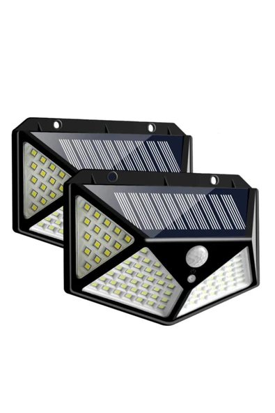 Projektör 100 Ledli Işık Sensörlü Güneş Enerjili Solar Lamba ürün görseli 1