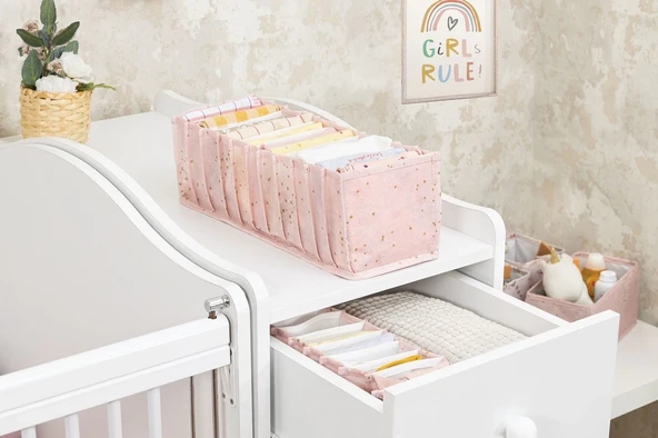 Baby Akordiyon Organizer Çekmece Düzenleyici Medium (pembe) - 04096 ürün görseli 1
