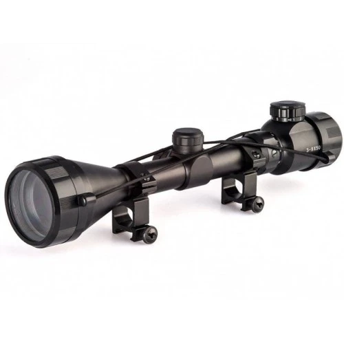 3-9x50 Zoomlu Keskin Nişancı Dürbünü Kırmızı,yeşil İşik  Çelik Gövde ürün görseli 1