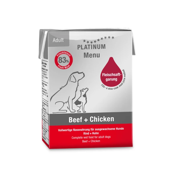 Platinum Sığır Etli ve Tavuklu Köpek Yaş Maması 185 Gr ürün görseli 1