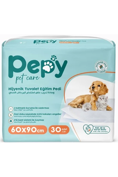 Pazarcan Pepy Evcil Hayvan Tuvalet Eğitim Pedi 60*90Cm 30 Adet ürün görseli 1