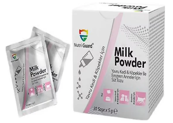 Nutri Guard Milk Powder 30 Saşe (Yavru Kedi ve Köpekler İçin İshal Yapmayan Taze Süt Tozu) ürün görseli 1