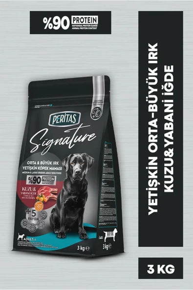 PERİTAS Signature Kuzulu Yetişkin Köpek Orta ve Büyük Irk - 3 kg ürün görseli 1