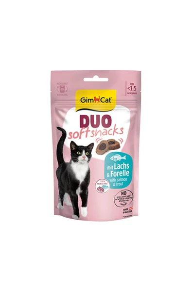 Gimcat Duo Soft Shacks Somon ve Alabalıklı Kedi Ödül Maması 50 Gr ürün görseli 1