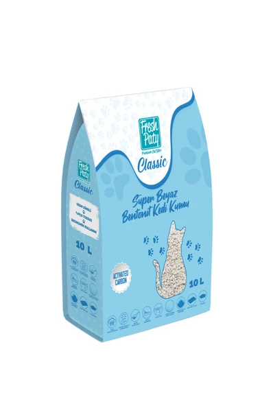 Fresh Paty Kedi Kumu Classic (Active Carbon)- 10 lt torba ürün görseli 1