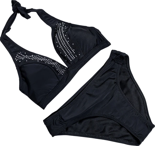 Kadın Siyah Bikini Takımı Taşlı ürün görseli 1