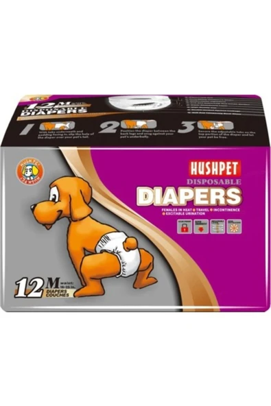 Hushpet Dişi Köpek Bezi Medium 12'li ürün görseli 1