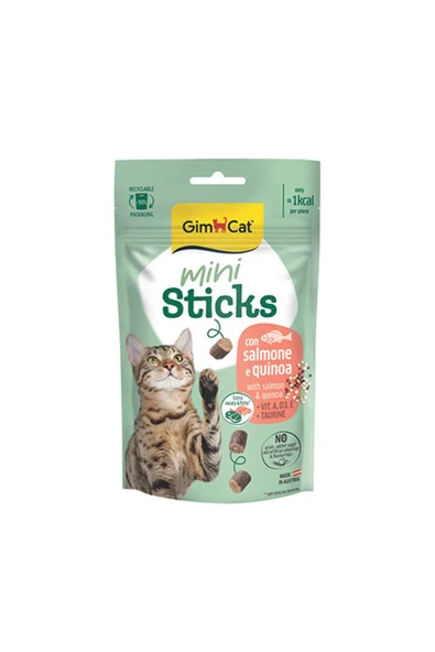 Gimcat Mini Sticks Somonlu ve Kinoalı Kedi Ödül Maması 50 Gr ürün görseli 1