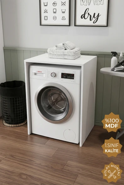 Teta Home Çamaşır Makinesi Dolabı   Beyaz ürün görseli 1