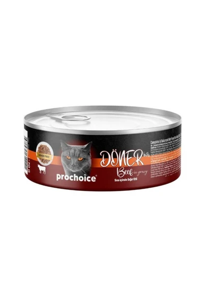 ProChoice Döner Bites Sos İçinde Sığır Etli Yetişkin Kedi Konservesi 70 gr ürün görseli 1