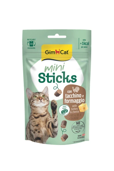 Gimcat Mini Sticks Hindili&Peynirli Ödül Çubukları 50gr ürün görseli 1
