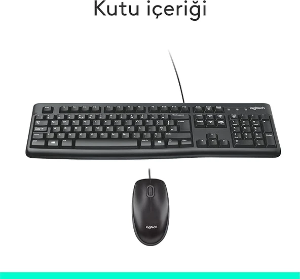 LOGITECH MK120 Q TR KABLOLU SET-SİYAH 920-002560 ürün görseli 1