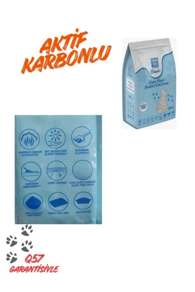 Q57 FRESH PATY CLASSİC AKTİF KARBONLU KEDİ KUMU 2 X 10 LT ürün görseli 1