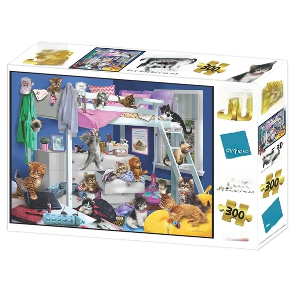 Yatak Odası Kedileri Puzzle 300 Parça ürün görseli 1