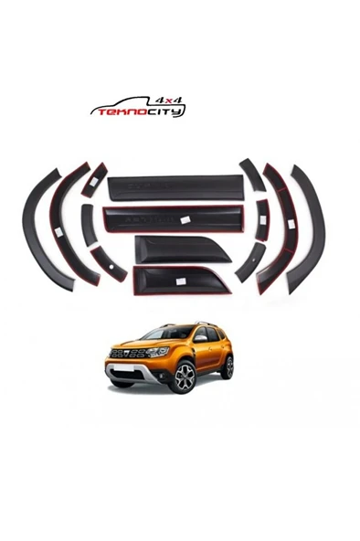 Dacia Duster 2010 - 2018 Çamurluk ve Kapı Kaplama Dodik Seti Düz Tip ürün görseli 1