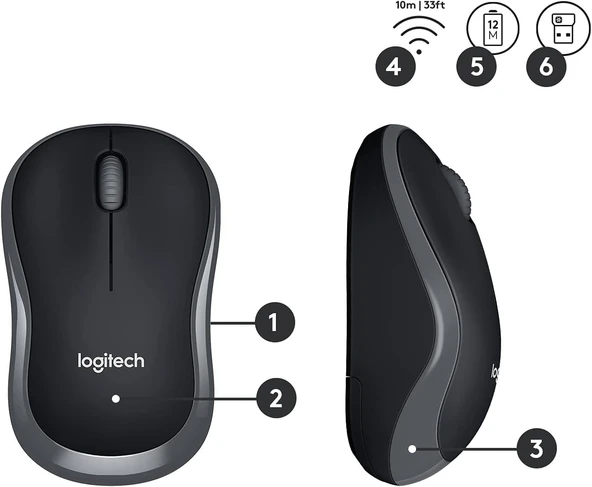 LOGITECH MK330 Q TR KABLOSUZ SET-SİYAH 920-003988 ürün görseli 1