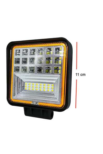 Sis lambası kare kırmızı angellı 12-24v adet / LASS312 ürün görseli 1