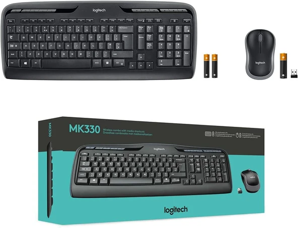 LOGITECH MK330 Q TR KABLOSUZ SET-SİYAH 920-003988 - Resim 3