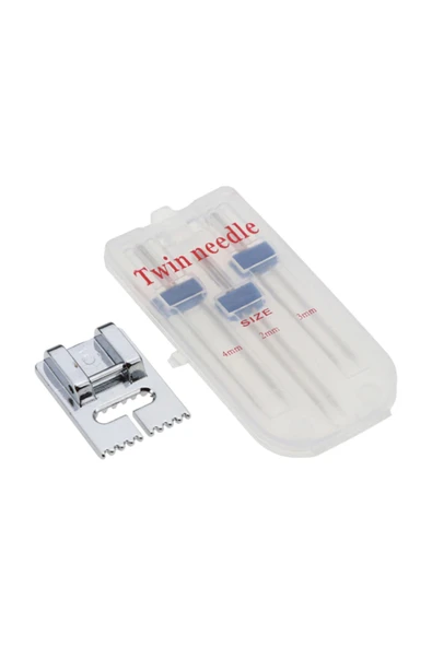 Nervür Çiftli Ev Tipi Dikiş Makine Nervür Dikme Iğne Ve Ayak Seti ürün görseli 1