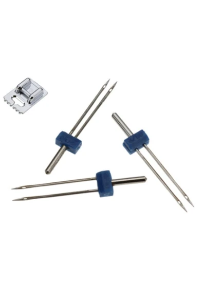 Singer Zetina Bernina Janome Çift Igne Ve Nervür Ayağı (igne 2mm, 3mm,4mm) ürün görseli 1