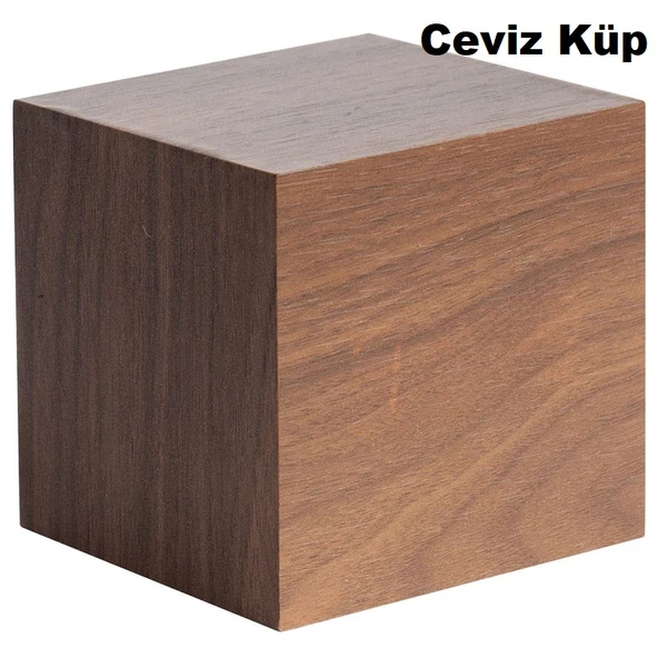 Ceviz Küp Hobi Ahşap Küp Dekoratif Küp Doğal Ahşap Küp Blokları ürün görseli 1