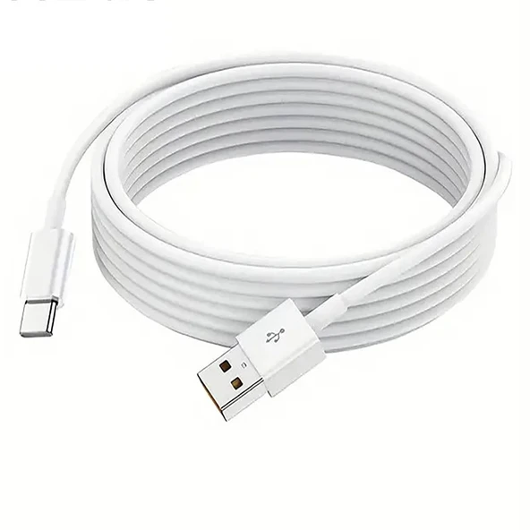 ScHitec 3A 60W UsbA to Type-C Hızlı Data ve Şarj Kablosu 3 Metre Beyaz SX22 ScHitecSX22 ürün görseli 1