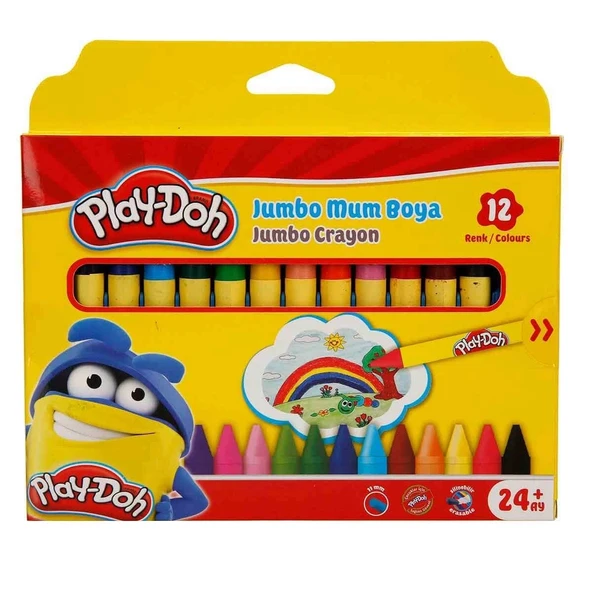 Silinebilir Jumbo Crayon Mum Boya 12 Renk ürün görseli 1