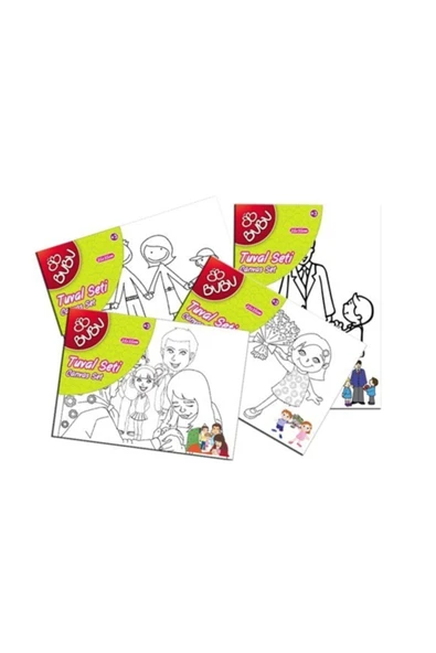Bubu Bu-bu Desenli Tuval Boyasız 25x35 Cm Tu0001 ürün görseli 1