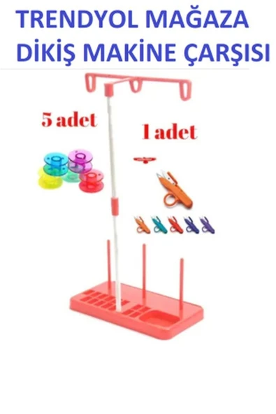 Dikiş Makine Çarşısı Makina Çardağı Seti Makas Masura ürün görseli 1