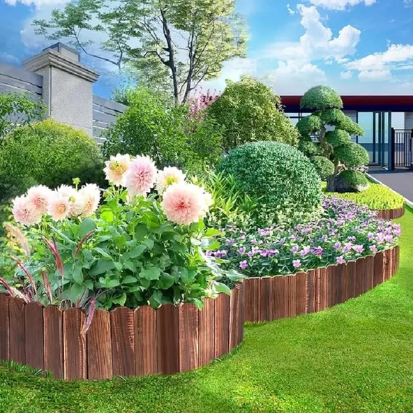 iAhşap Emprenyeli Ahşap Bahçe Çiti – Dekoratif Geçmeli Çit Modülü (30x100 cm) ürün görseli 1