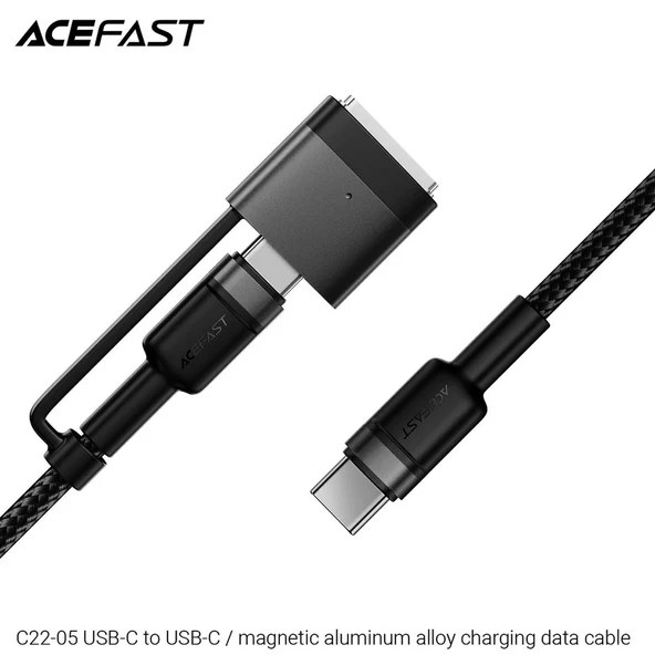 Acefast CtoC Alüminyum Şarj Data Kablosu - C22-05 - Resim 2