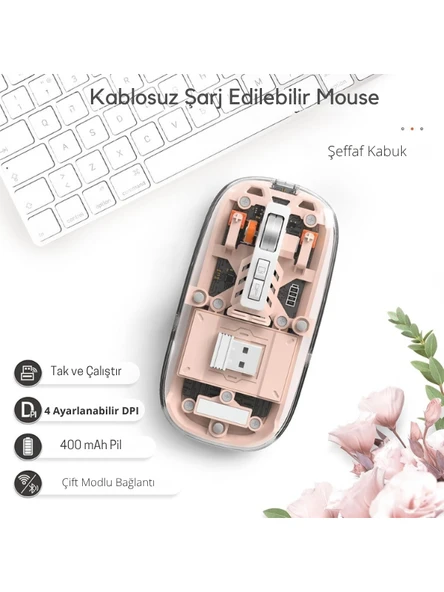 Pembe 501 Bt+ Wireless Mouse ZR1133 ürün görseli 1